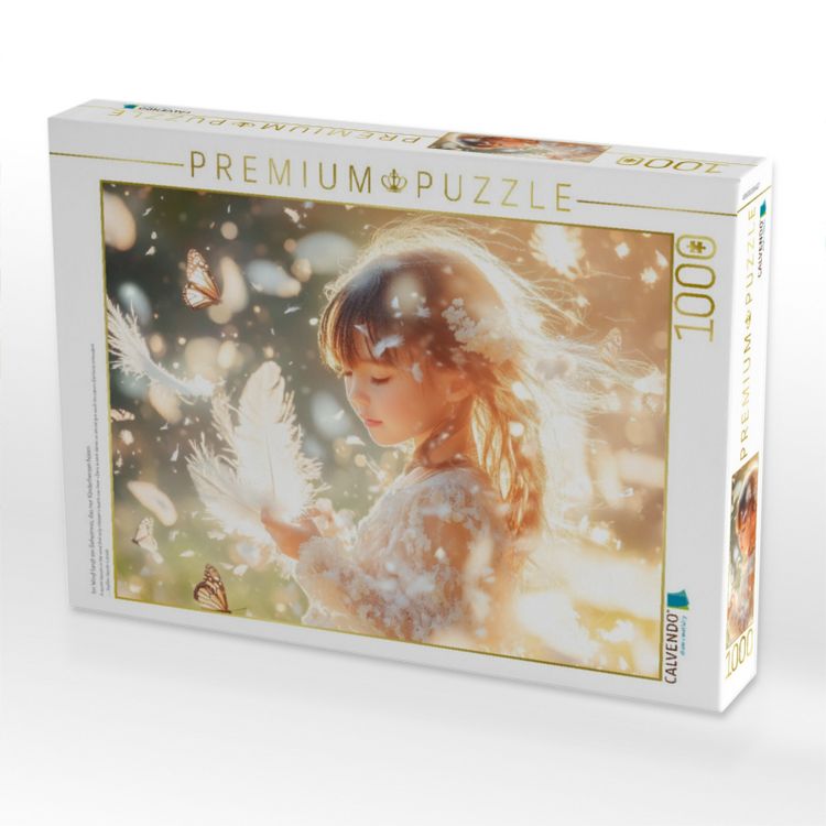 Produktbild: CALVENDO Puzzle Im Wind tanzt ein Geheimnis, das nur Kinderherzen h&ouml;ren | 1000 Teile Lege-Gr&ouml;&szlig;e 64x48cm Foto-Puzzle f&uuml;r gl&uuml;ckliche Stunden