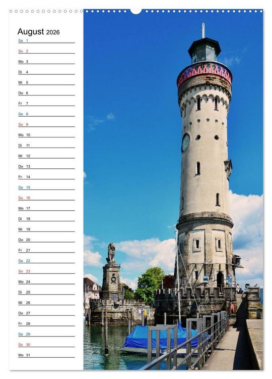Produktbild: Lindau - Inselstadt am Bodensee (hochwertiger Premium Wandkalender 2026 DIN A2 hoch), Kunstdruck in Hochglanz