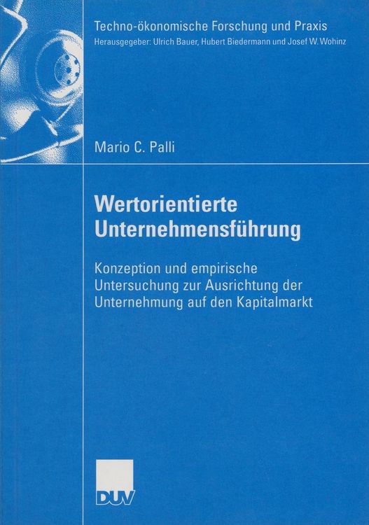 Produktbild: Wertorientierte Unternehmensf&uuml;hrung