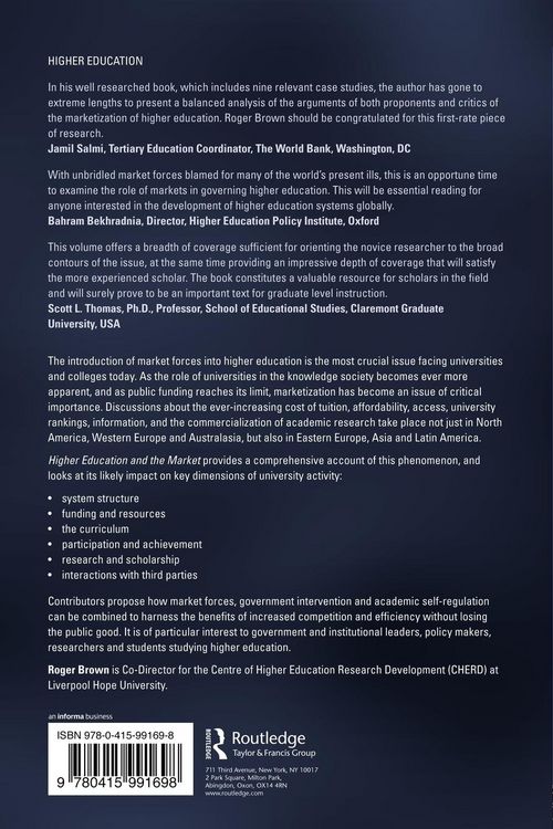 Produktbild: Higher Education and the Market