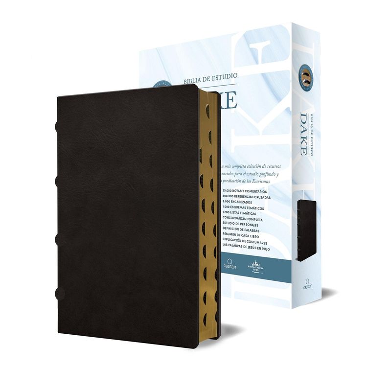 Produktbild: Rvr 1960 Biblia de Estudio Dake, Tama&ntilde;o Grande, Piel Negra Con &Iacute;ndice / Spanish Rvr 1960 Dake Study Bible, Large Size, Black Leather, Index
