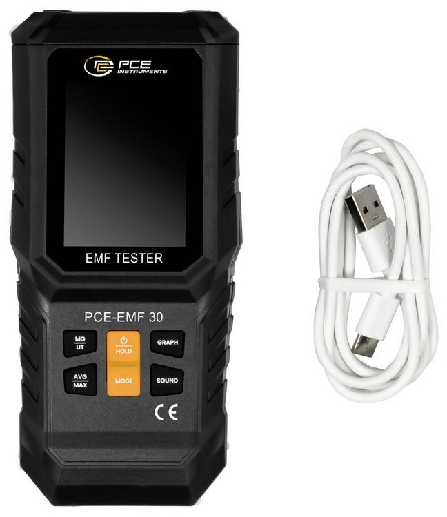Produktbild: PCE Instruments EMF-Tester PCE-EMF 30 Magnetfeld bis 999,9 mG |Gro&szlig;e Bandbreite |1 MHz &hellip; 10GHz |5 Hz &hellip; 3500 MHz