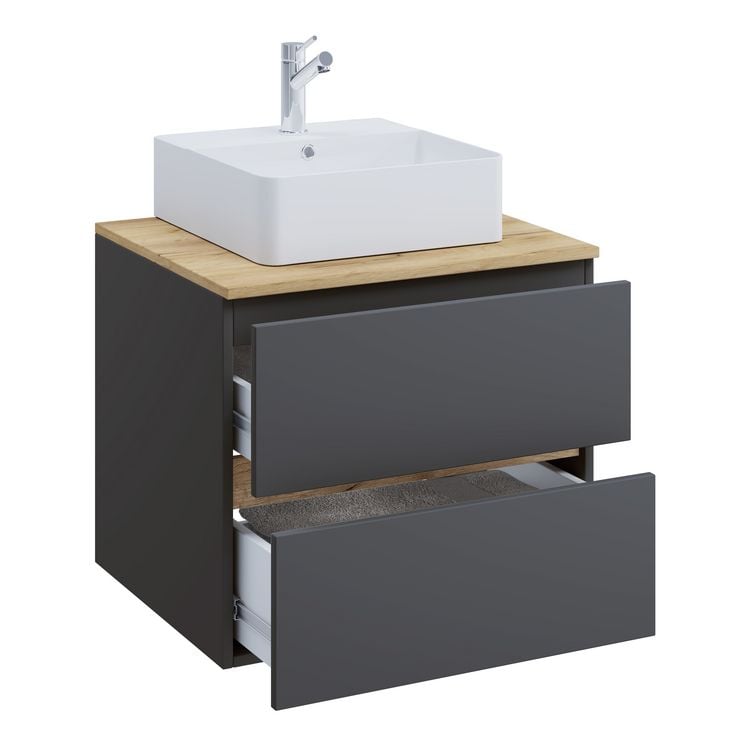 Produktbild: 2 tlg. Badm&ouml;bel-Set mit Waschbecken Cosila-A 60 cm