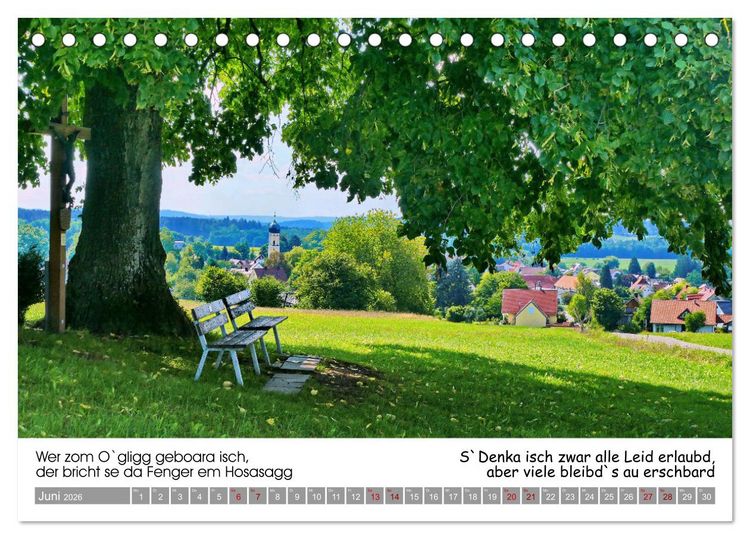 Produktbild: 03 Schw&auml;bische Sprichw&ouml;rter - D&ouml;s au no! (Tischkalender 2026 DIN A5 quer), CALVENDO Monatskalender