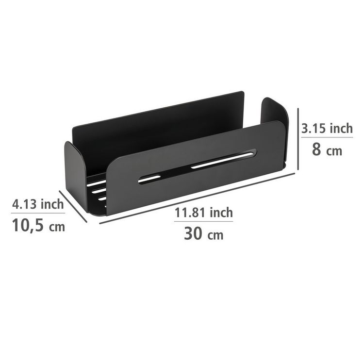 Produktbild: Turbo-Loc&reg; Wandablage Mod. Bivio Black matt, aus Aluminium