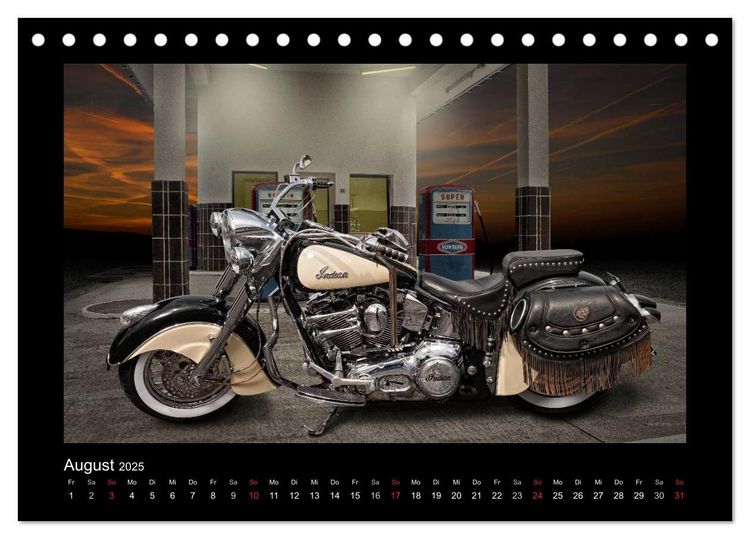 Produktbild: Motorrad-Tr&auml;ume &ndash; Chopper und Custombikes (Tischkalender 2025 DIN A5 quer), CALVENDO Monatskalender
