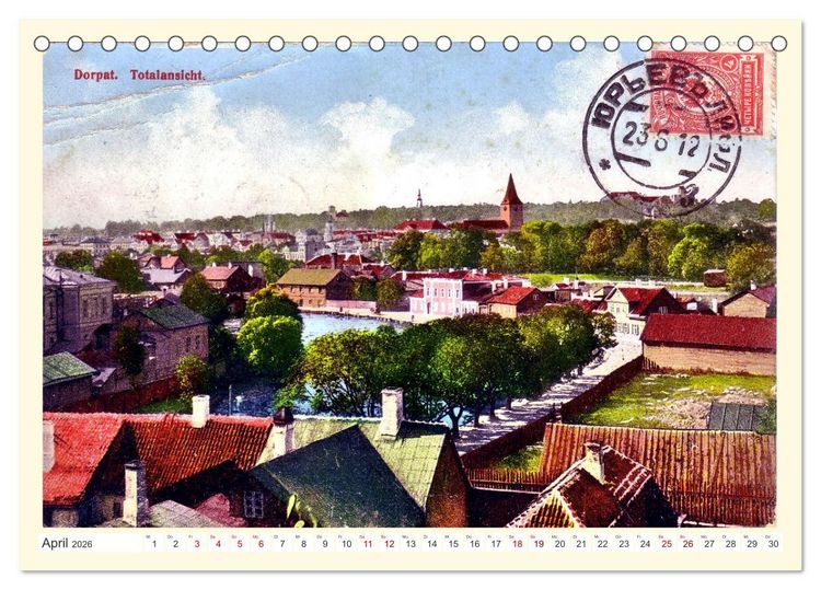Produktbild: Gruss aus Dorpat - Tartu in historischen Ansichten (Tischkalender 2026 DIN A5 quer), CALVENDO Monatskalender