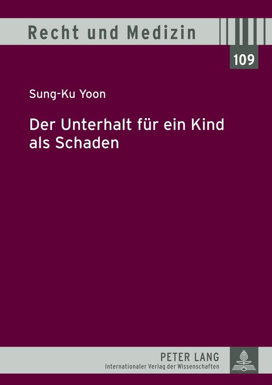 Produktbild: Der Unterhalt fuer ein Kind als Schaden