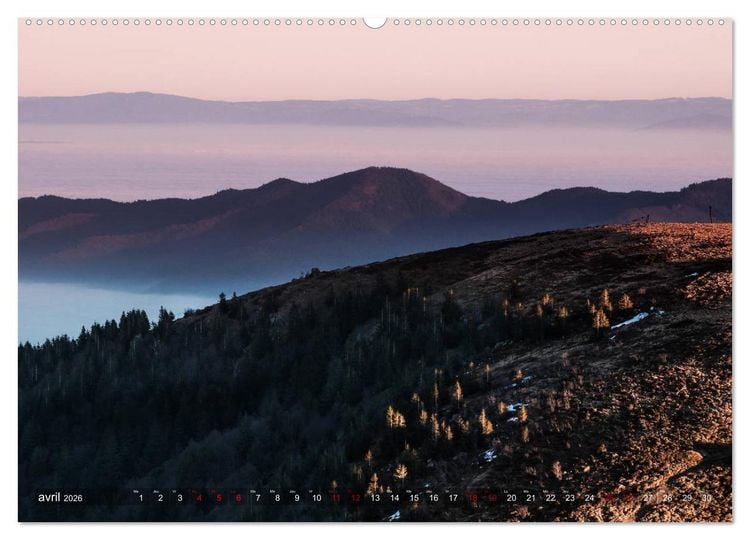 Produktbild: Lumi&egrave;res des Vosges (Calendrier mural 2026 DIN A2 vertical) calendrier de bureau