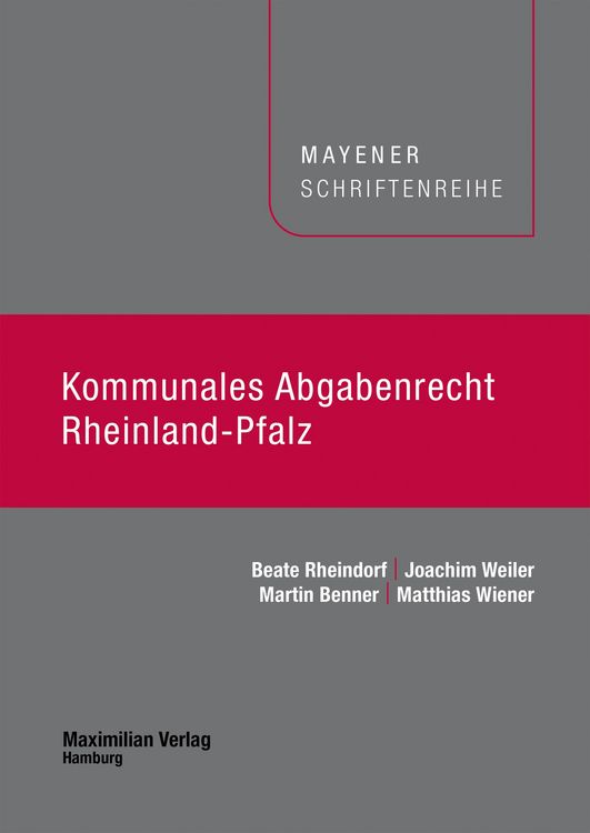 Produktbild: Kommunales Abgabenrecht Rheinland-Pfalz