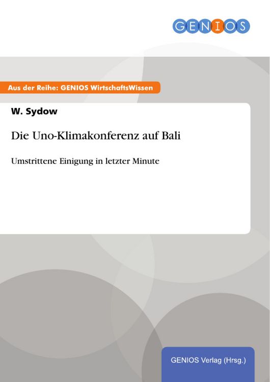 Produktbild: Die Uno-Klimakonferenz auf Bali