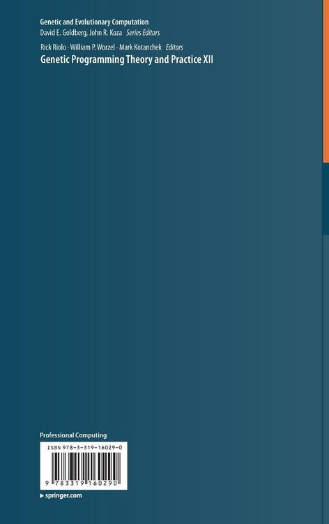 Produktbild: Genetic Programming Theory and Practice XII