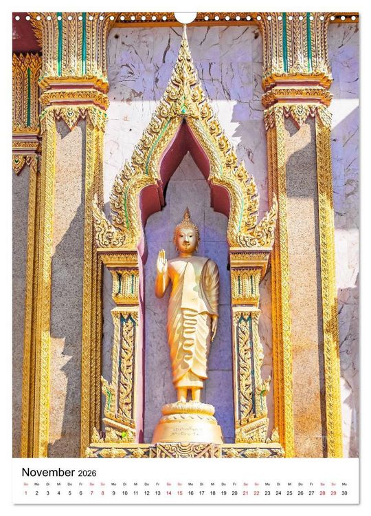 Produktbild: Wat Chalong - Tempel mit ganz speziellem Charme (Wandkalender 2026 DIN A3 hoch), CALVENDO Monatskalender