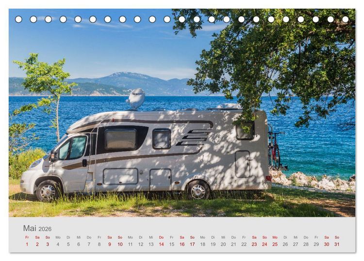Produktbild: Abenteuer Camping in Kroatien (Tischkalender 2026 DIN A5 quer), CALVENDO Monatskalender