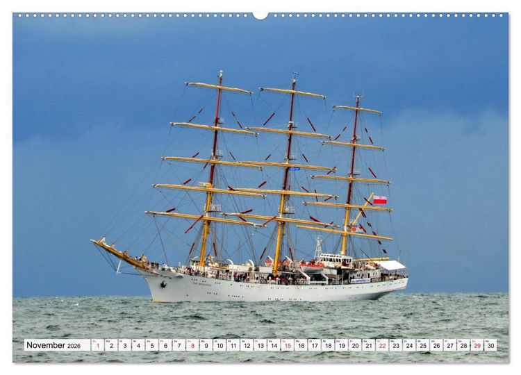 Produktbild: Die HANSE SAIL Das gro&szlig;e Seglertreffen in Rostock (Wandkalender 2026 DIN A2 quer), CALVENDO Monatskalender