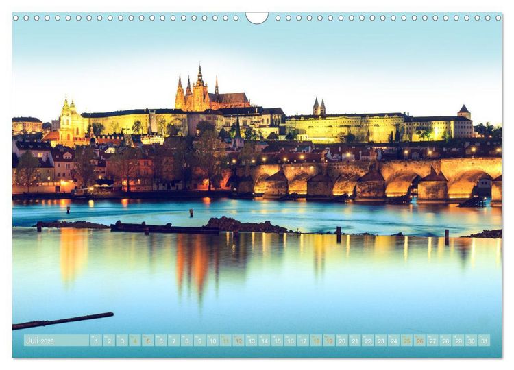 Produktbild: Die Karlsbr&uuml;cke in Prag (Wandkalender 2026 DIN A3 quer), CALVENDO Monatskalender
