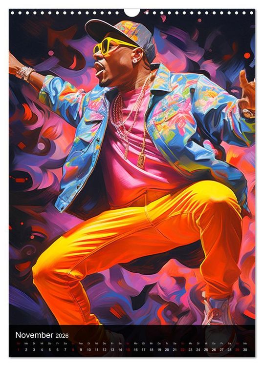 Produktbild: Rap Kings. Paintings im Streetwear-Charme (Wandkalender 2026 DIN A3 hoch), CALVENDO Monatskalender