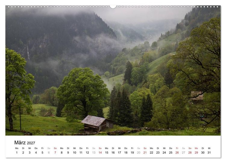 Produktbild: Berner Oberland (Wandkalender 2027 DIN A2 quer), CALVENDO Monatskalender