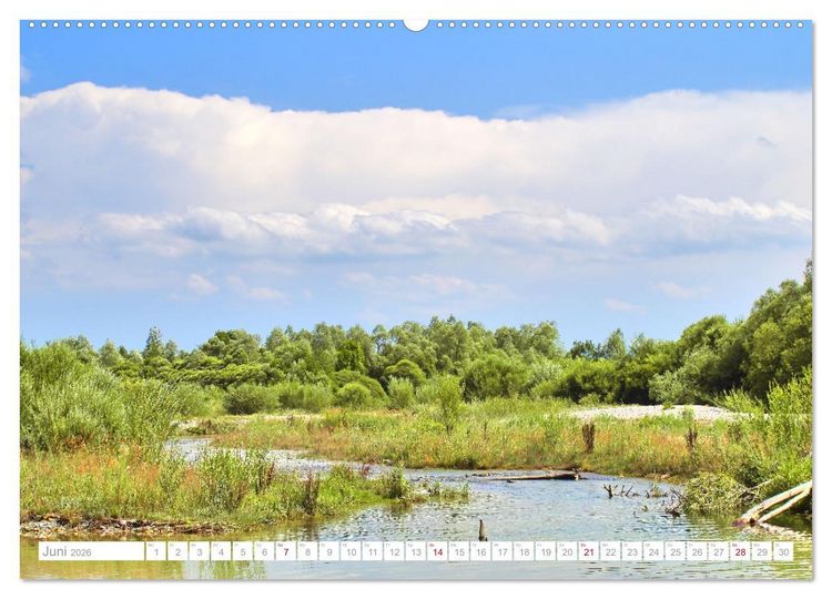 Produktbild: Meine Isar bei Geretsried (hochwertiger Premium Wandkalender 2026 DIN A2 quer), Kunstdruck in Hochglanz