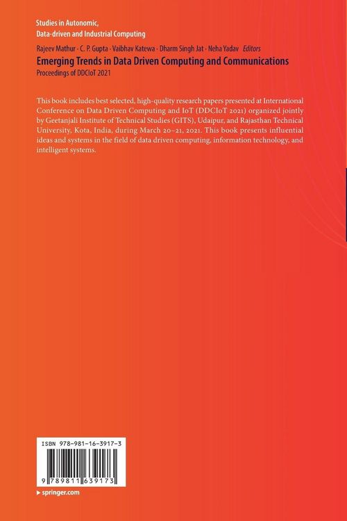 Produktbild: Emerging Trends in Data Driven Computing and Communications