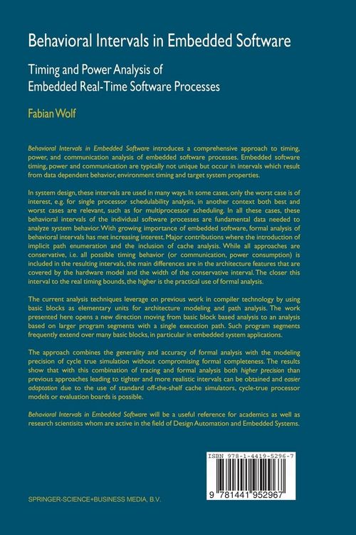 Produktbild: Behavioral Intervals in Embedded Software