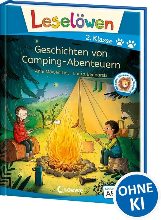 Produktbild: Lesel&ouml;wen 2. Klasse - Geschichten von Camping-Abenteuern