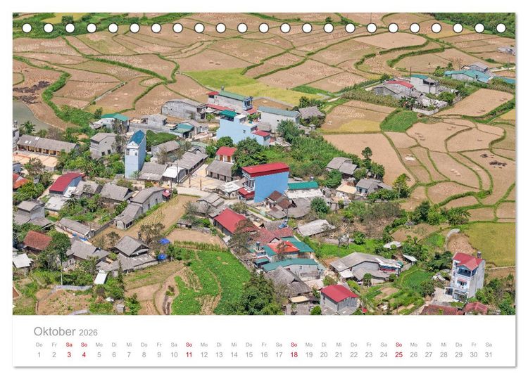 Produktbild: Vietnam - Der Norden (Tischkalender 2026 DIN A5 quer), CALVENDO Monatskalender