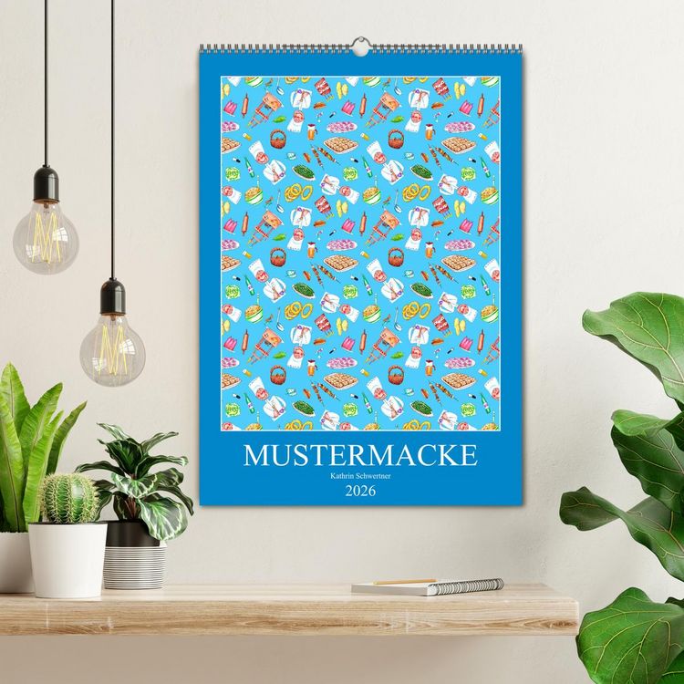Produktbild: MUSTERMACKE (Wandkalender 2026 DIN A2 hoch), CALVENDO Monatskalender