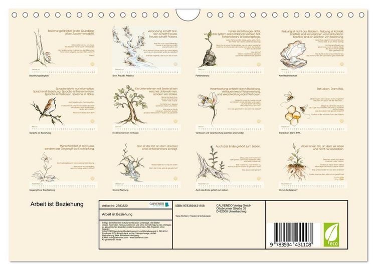 Produktbild: Arbeit ist Beziehung (Wandkalender 2027 DIN A4 quer), CALVENDO Monatskalender