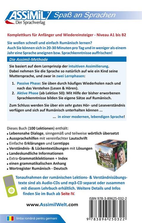 Produktbild: ASSiMiL Rum&auml;nisch ohne M&uuml;he - Lehrbuch - Niveau A1-B2