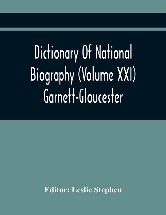 Produktbild: Dictionary Of National Biography (Volume Xxi) Garnett-Gloucester