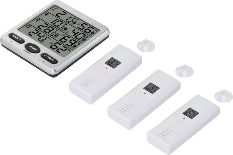 Produktbild: Renkforce Funk-Thermo-/Hygrometer Silber TF0073