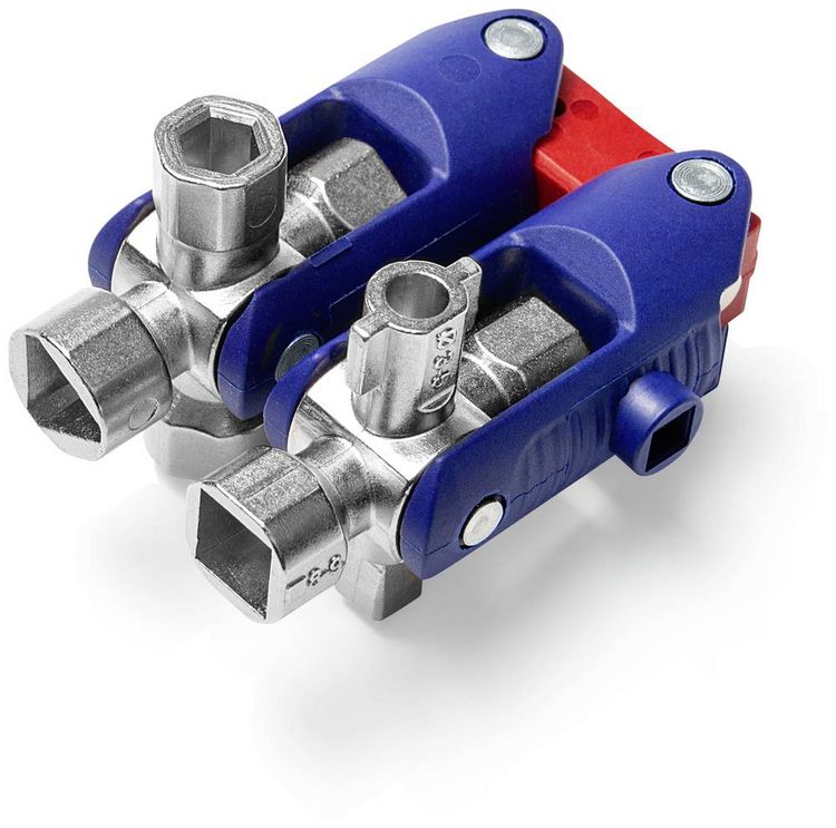 Produktbild: Knipex 00 11 06 V04 00 11 06 V04 Universalschl&uuml;ssel JointKey Quadro f&uuml;r g&auml;ngige Absperrsysteme 63mm Schaltschrankschl&uuml;ssel