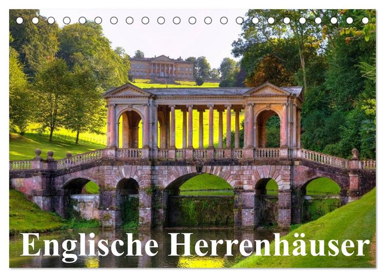 Produktbild: Englische Herrenh&auml;user (Tischkalender 2026 DIN A5 quer), CALVENDO Monatskalender