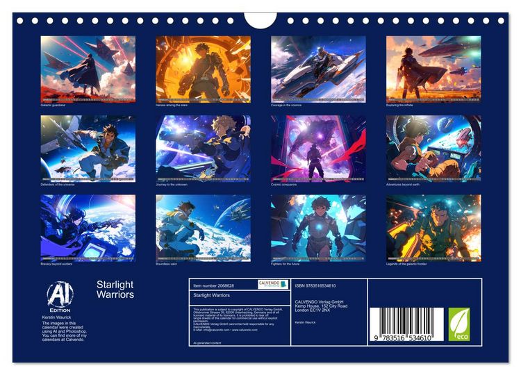 Produktbild: Starlight Warriors (Wall Calendar 2026 DIN A4 landscape), CALVENDO 12 Month Wall Calendar