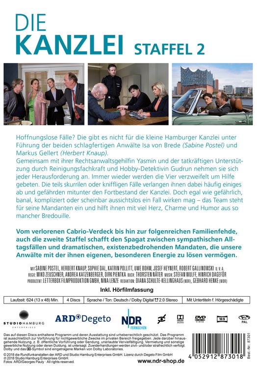 Produktbild: Die Kanzlei - Staffel 2 [4 DVDs]