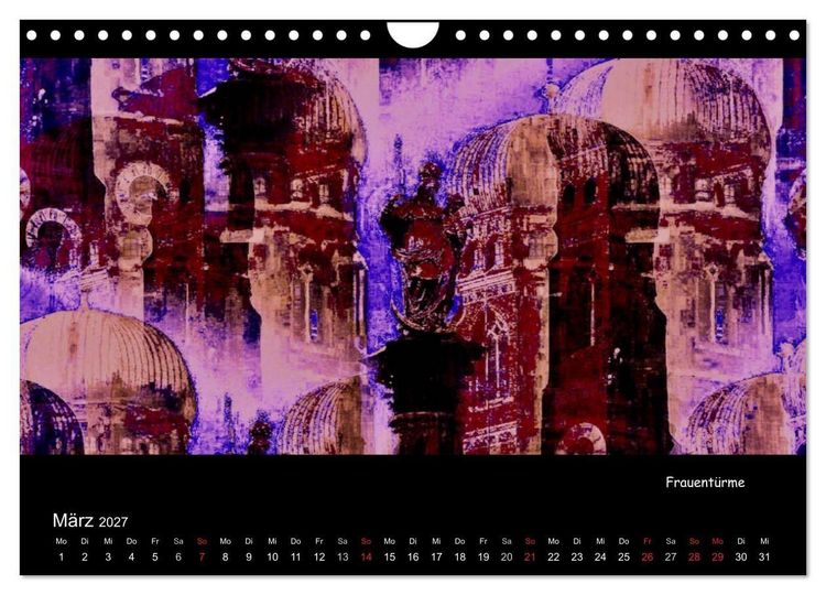 Produktbild: M&uuml;nchen digital (Wandkalender 2027 DIN A4 quer), CALVENDO Monatskalender