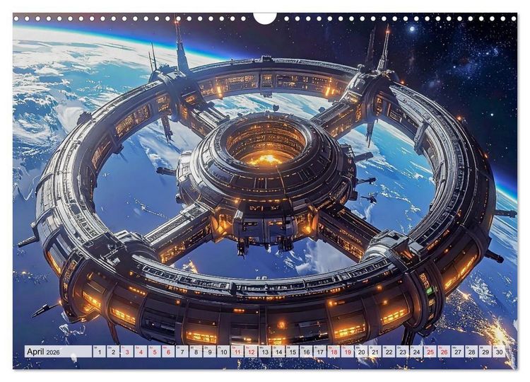 Produktbild: Raumzeit. Geschichten zwischen Sternen (Wandkalender 2026 DIN A3 quer), CALVENDO Monatskalender