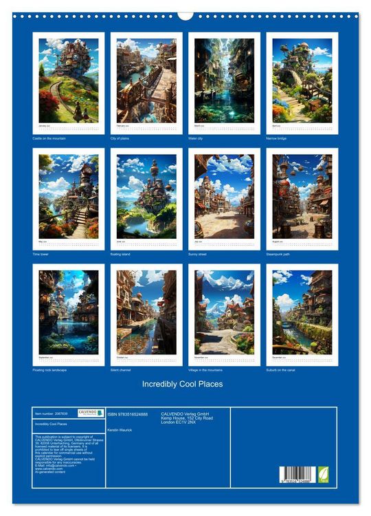 Produktbild: Incredibly Cool Places (Wall Calendar 2026 DIN A2 portrait), CALVENDO 12 Month Wall Calendar