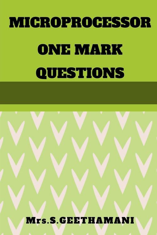 Produktbild: MICROPROCESSOR ONE MARK QUESTIONS
