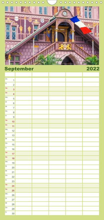 Produktbild: Familienplaner E L S A S S Impressionen (Wandkalender 2022 , 21 cm x 45 cm, hoch)