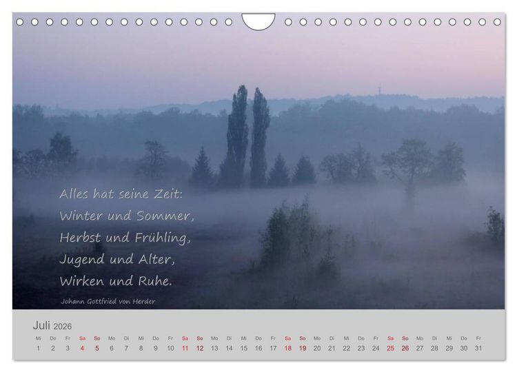 Produktbild: Jahres-Zeiten (Wandkalender 2026 DIN A4 quer), CALVENDO Monatskalender