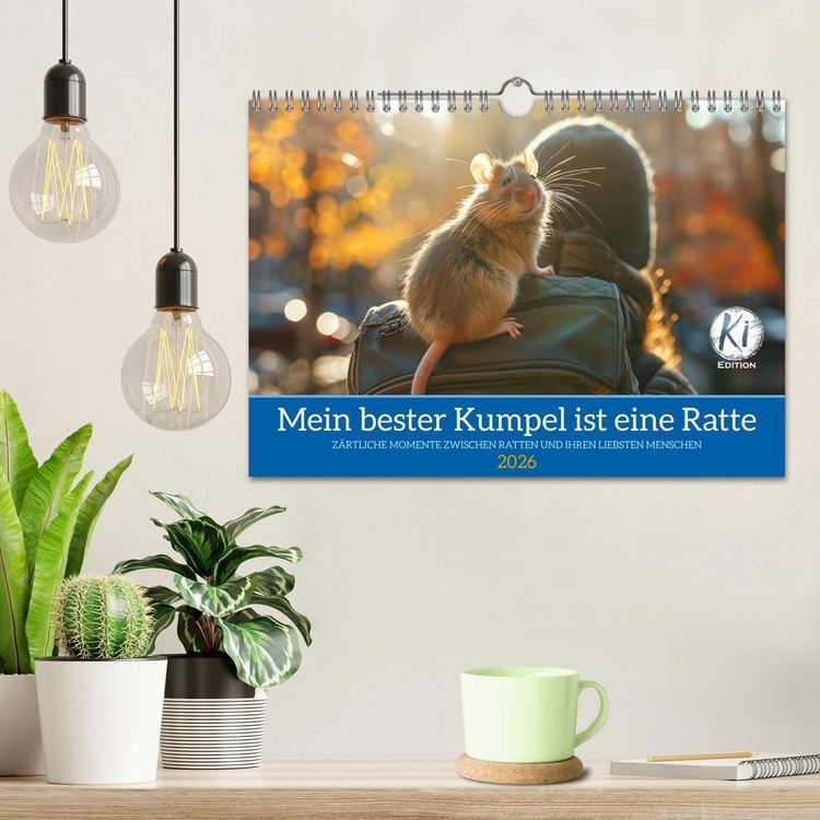 Produktbild: Mein bester Kumpel ist eine Ratte (Wandkalender 2026 DIN A4 quer), CALVENDO Monatskalender