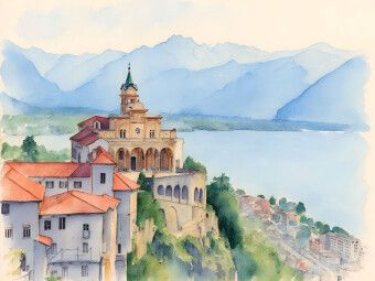 Produktbild: CALVENDO Puzzle Wallfahrtskirche Madonna di Sasso in Locarno | 1000 Teile Lege-Gr&ouml;&szlig;e 64x48cm Foto-Puzzle f&uuml;r gl&uuml;ckliche Stunden