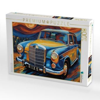 Produktbild: CALVENDO Puzzle Oldtimer im Stil von van Gogh | 1000 Teile Lege-Gr&ouml;&szlig;e 64x48cm Foto-Puzzle f&uuml;r gl&uuml;ckliche Stunden