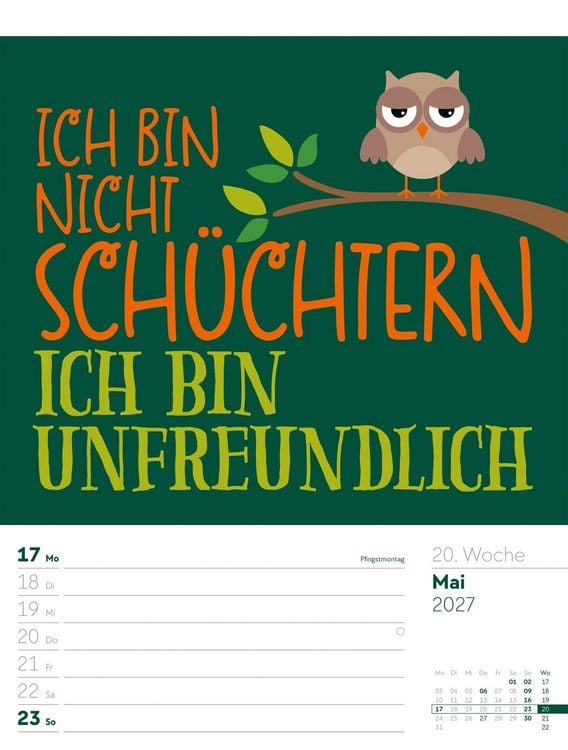 Produktbild: Klartext Spr&uuml;chekalender Wochenplaner 2027
