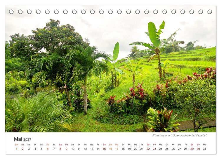Produktbild: Impressionen einer Reise durch Bali (Tischkalender 2027 DIN A5 quer), CALVENDO Monatskalender