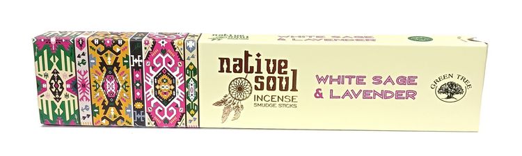 Produktbild: R&auml;ucherst&auml;bchen Green Tree Native Soul "White Sage & Lavender" 15gr.