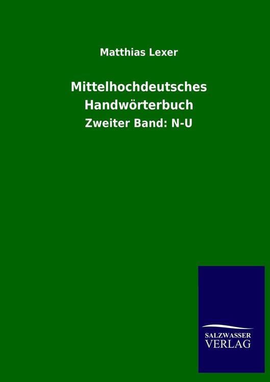 Produktbild: Mittelhochdeutsches Handw&ouml;rterbuch