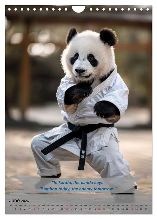 Produktbild: Great fun with animal karate fighters (Wall Calendar 2026 DIN A4 portrait), CALVENDO 12 Month Wall Calendar